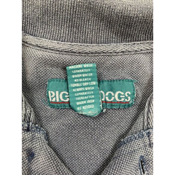 Big Dogs Men's Medium Blue Polo Shirt Short Sleeve Casual Wear Y2K - Picture 8 of 9